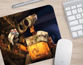 Gaming Mouse Pad, Non-slip Rubber base Mouse Mat, Waterproof Surface, Office Working, Disney, Elissa Knight, Wall-E, Robot - Add your Name!