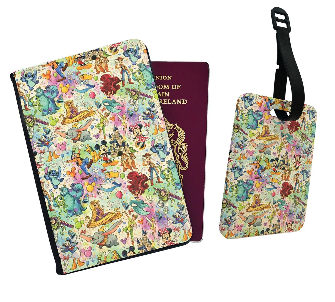 Personalised Passport Cover Personalised Luggage tag Disney Etsy
