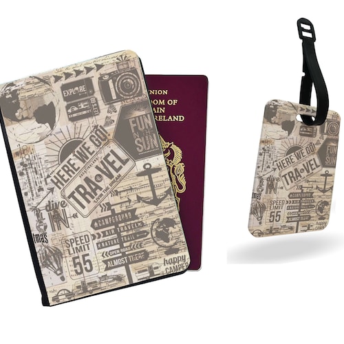 Personalised Passport Cover and Luggage Tag Gift Travel Etsy