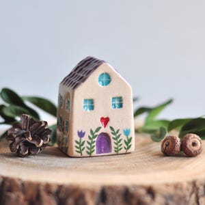 Ceramic house, Cute Sculpture, Pottery Figurines, Pottery handmade, Ceramic art, Home decor, Ceramic little house, Clay houses