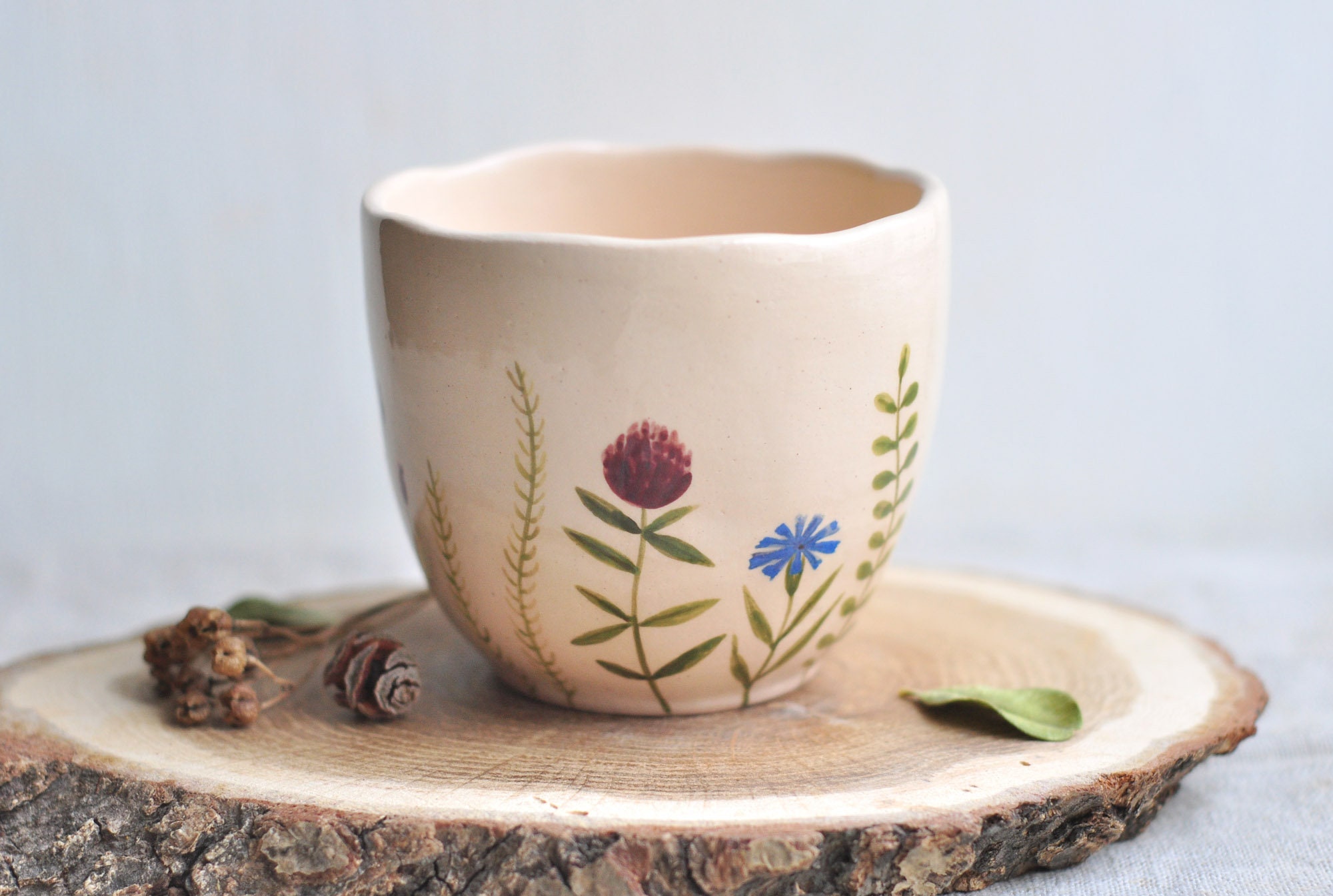 Handmade Embossed Ceramic Cups, Handpainted Coffee, Herbal Tea, Milk or Hot  Drinks Pottery Mugs Gift for Him/her or Coffee Lovers 
