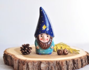 Ceramic Gnome Sculpture, Gnomes, Figurines, Ceramic figurine , Pottery sculpture, Ceramic art, Home decor, Gift for daughter, Gnome, Waldorf