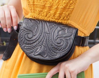 Leather Fanny Pack for Woman, Leather Belt Bags, Women's Leather Accessories