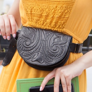 Leather Fanny Pack for Woman, Leather Belt Bags, Women's Leather Accessories image 1