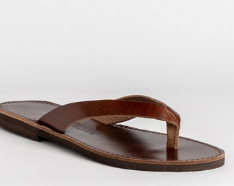 関税なし 送料無料 Chocolate Leather Fold Thong Sandals Amazon.com: Leather Thong Sandals, Barefoot Ankle Strap