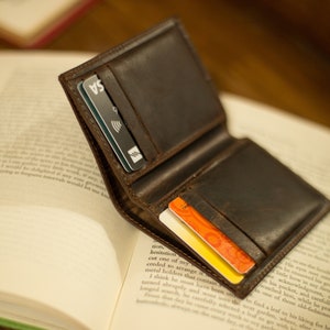 Porta carte in pelle, portafoglio minimalista in pelle, porta carte, porta carte di credito, piccolo portafoglio in pelle, porta carte