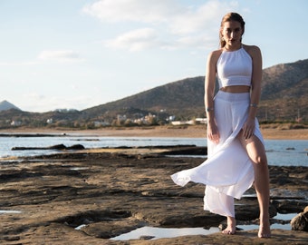 Gauze Cotton Pants: Boho High Waist Summer Trousers