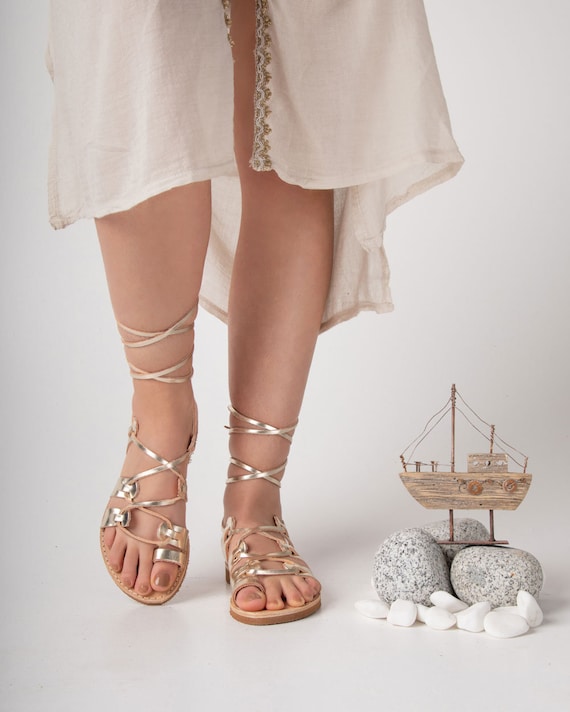 ancient greek gold sandals