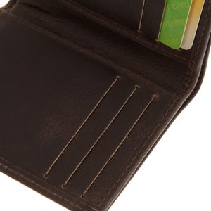 Brown leather front pocket wallet, Mens slim front pocket wallet, Leather cardholder, Bifold Wallet image 5