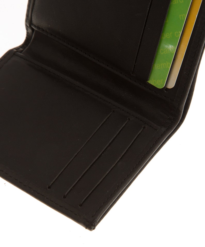Brown leather front pocket wallet, Mens slim front pocket wallet, Leather cardholder, Bifold Wallet Black
