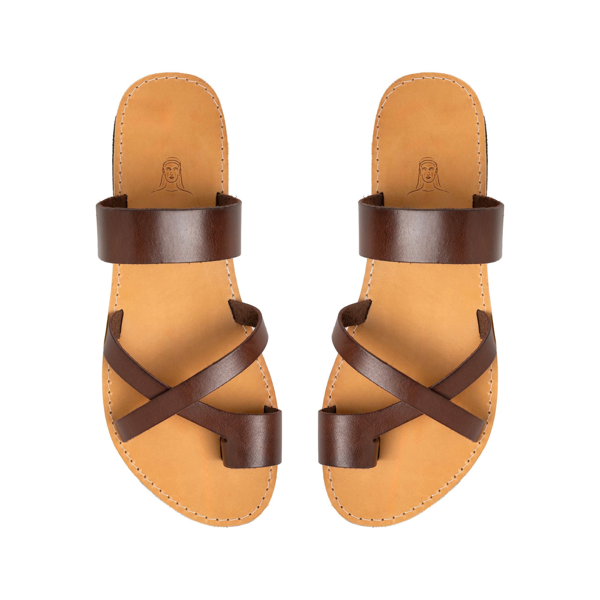 Handcrafted Leather Toe Ring Sandals Men’s Size 11 Brown Slip On Artisan Boho Amazon.com | Mexico en la Piel Handmade Leather Slip-On  main image 4