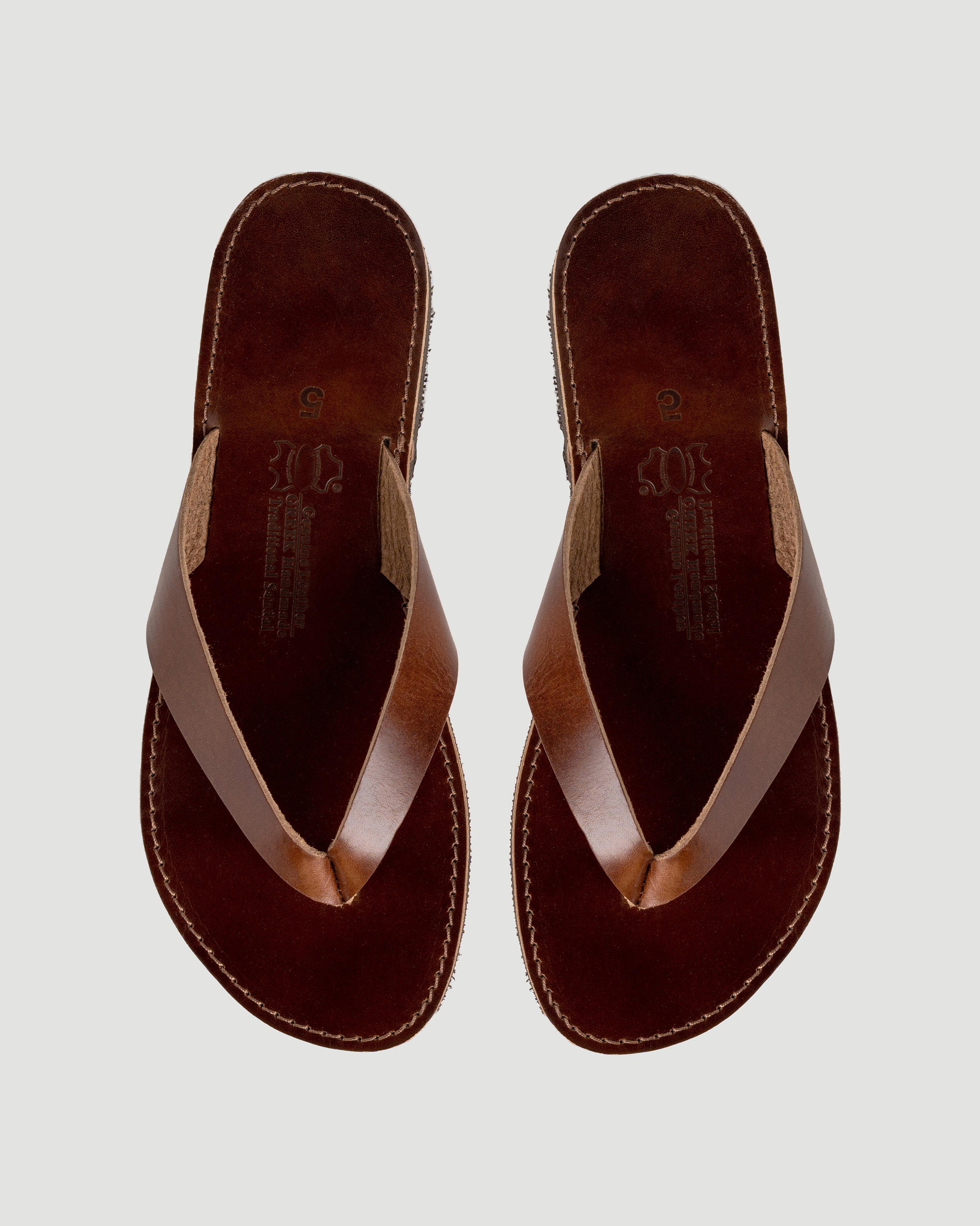 Mens Leather Flip Flops Sandals, Leather Thong Sandals Men