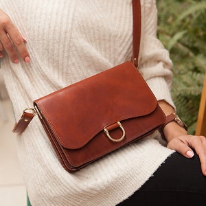 Sacs à bandoulière en cuir pour femme, sac en cuir vintage, petit sac à main, accessoires en cuir