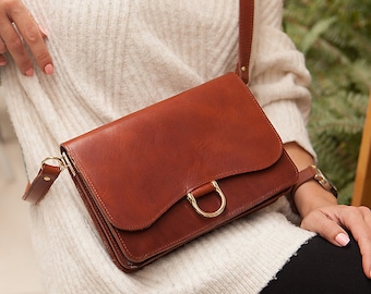 Leather crossbody bags for women, vintage leather bag, small purse, leather accessories