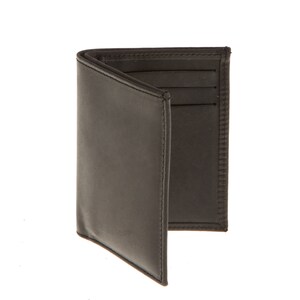 Brown leather front pocket wallet, Mens slim front pocket wallet, Leather cardholder, Bifold Wallet image 7