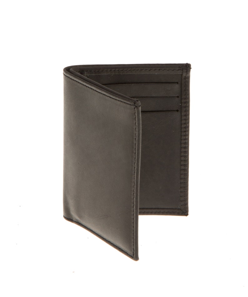 Brown leather front pocket wallet, Mens slim front pocket wallet, Leather cardholder, Bifold Wallet image 7