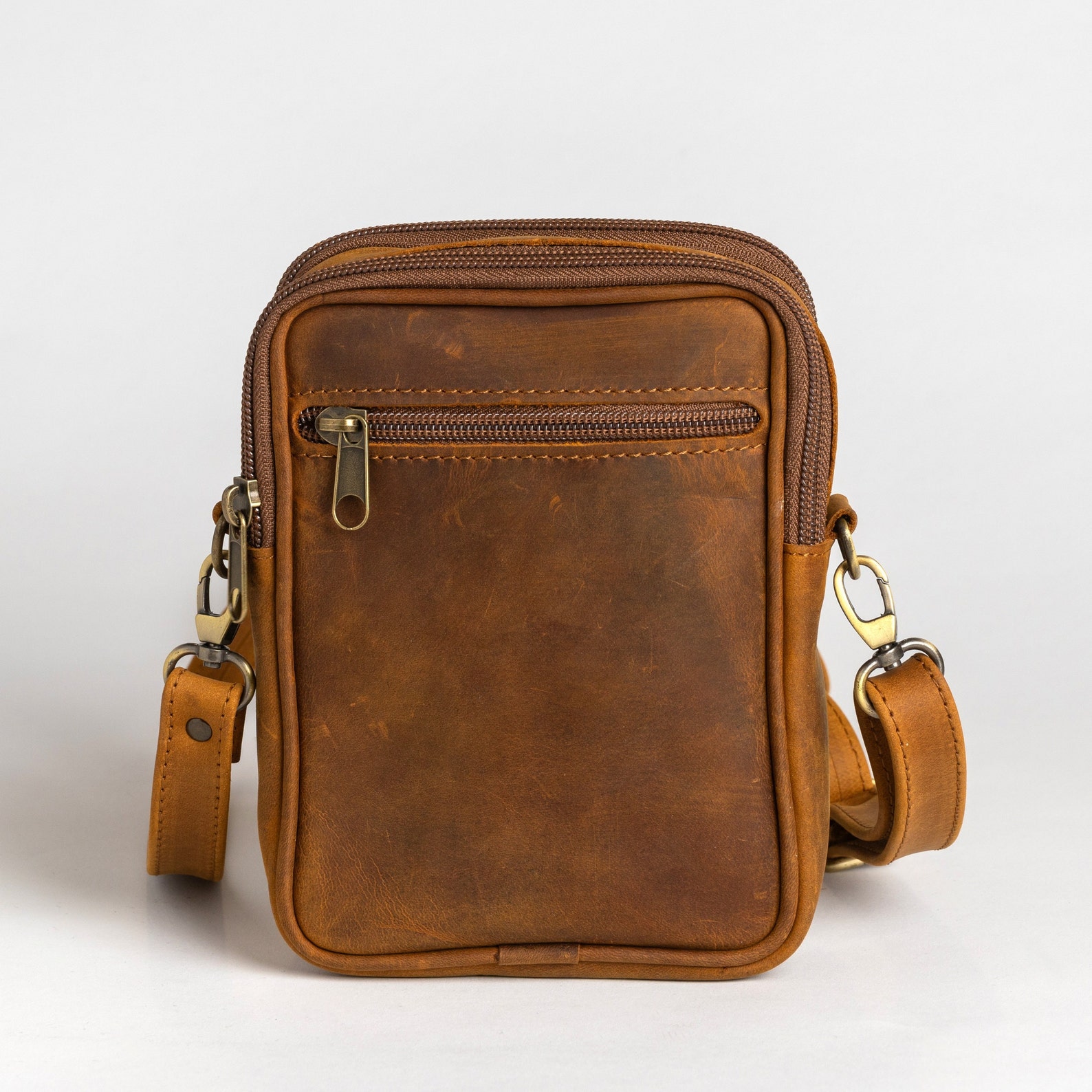 Great Men's Briefcase - Casual bag Men Small Messenger Bag - Vintage Shoulder Bags Male Flap Bags Capacity Men Handbag for male (3MA1)(LT4)(1U78)