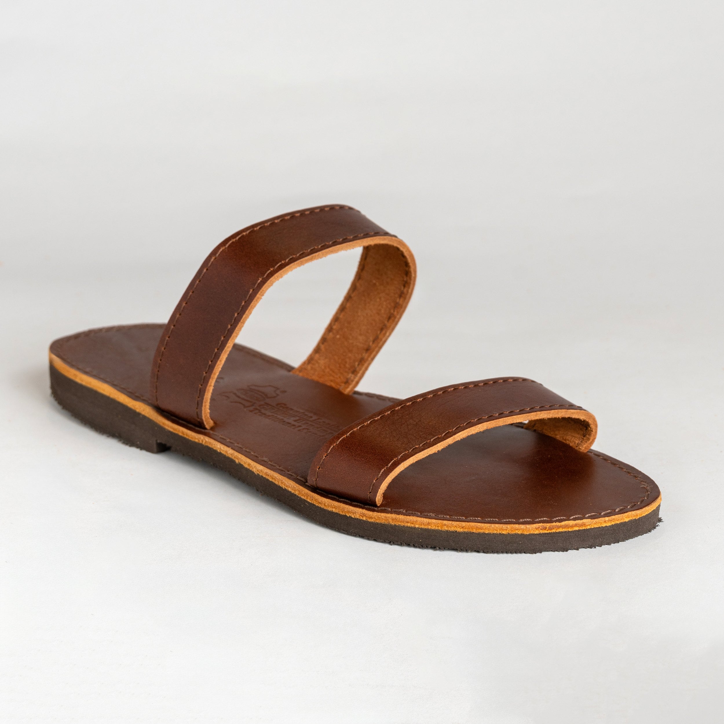 Handmade Leather Slides Men