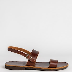 Handmade Leather Slingback Sandals: Vegetable Tanned Calf Leather image 4