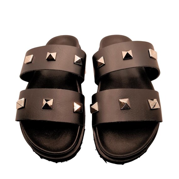 Black Studded Men\'s Sandals Studded Men main image 4
