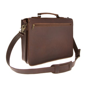 Full grain leather satchel for women, Messenger bag for women, Leather briefcase laptop bag image 7
