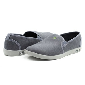 Gray Unisex Hemp slip-on shoes Runner 2022 for everyday wear. Natural / light / breathable
