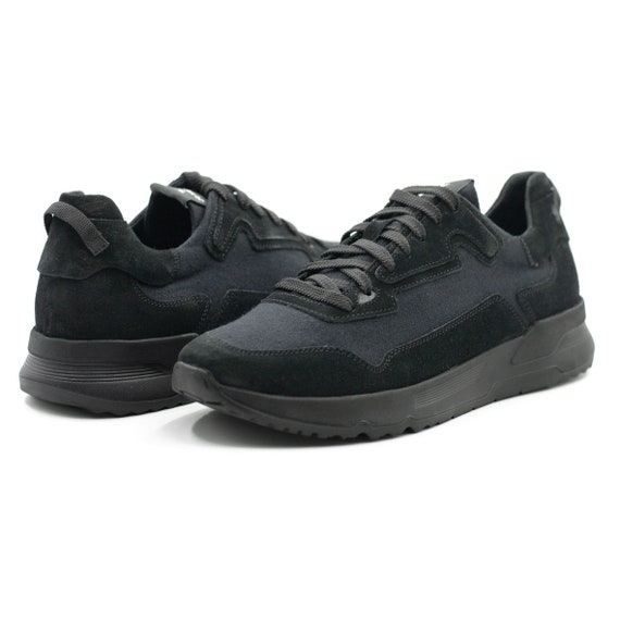 Hawaii Black hemp sneakers men | Eco friendly vegan shoes | Lightweight breathable durable footwear | Anti odor casual sneakers
