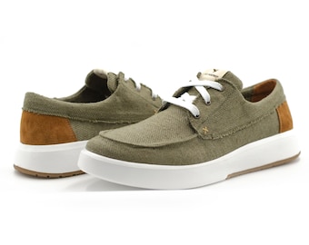 Victory hemp boat shoes men | Eco friendly topsiders | Lightweight breathable casual shoes | Vegan sustainable footwear