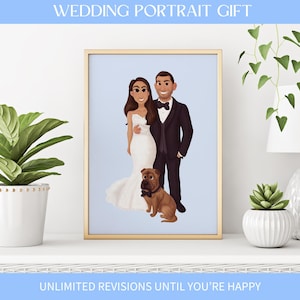 Paar Karikatur für Brautpaar, Hochzeitsgeschenk für Paar Einzigartig, Brautgeschenk Portrait vom Foto, Hochzeitsgeschenk