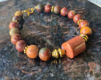 Picasso Jasper Bracelet - Beaded Collection