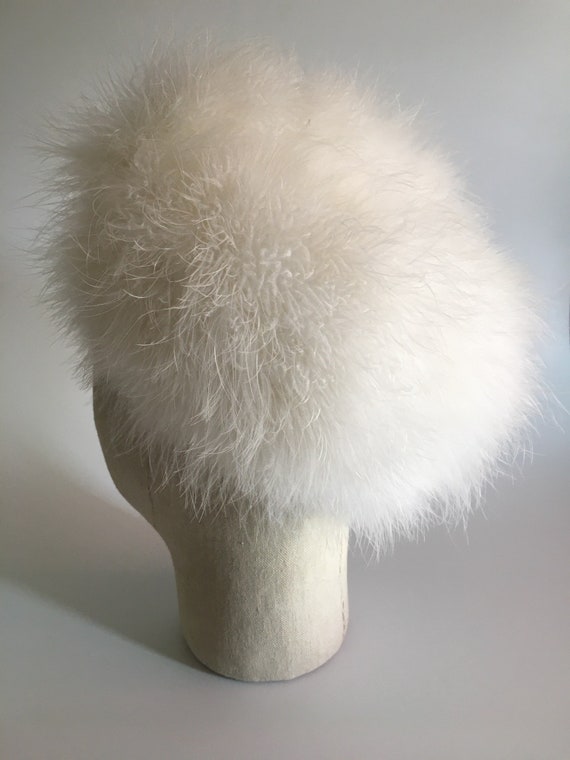 Vitage Marabou Hat - image 3