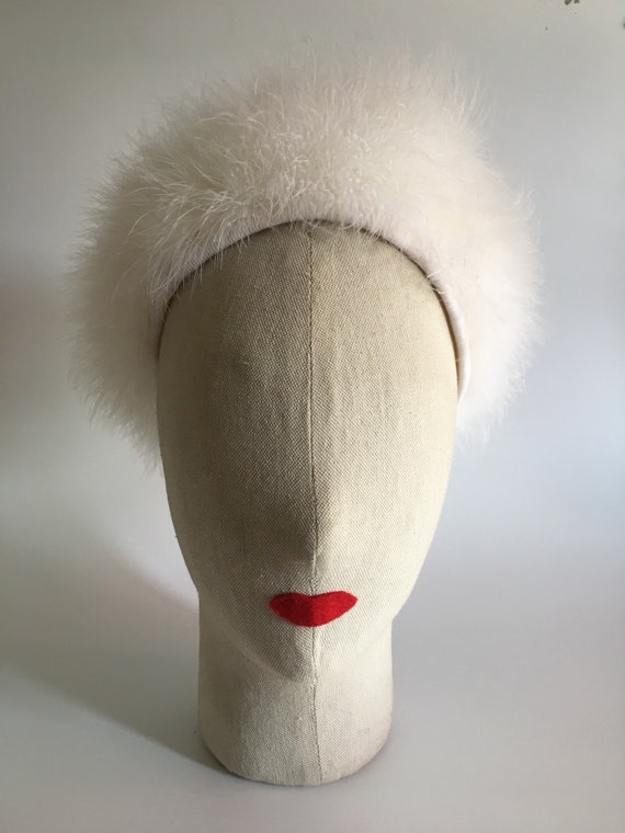 Vitage Marabou Hat - image 1