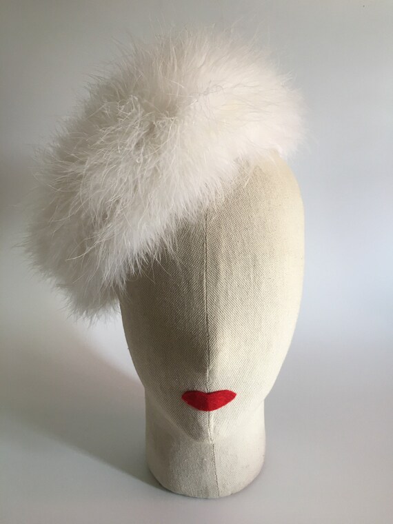 Vitage Marabou Hat - image 5