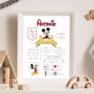 Quadro Primo anno mod. Topolino