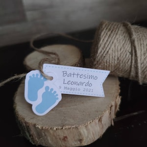 Bigliettini doppi per bomboniere mod. Piedini