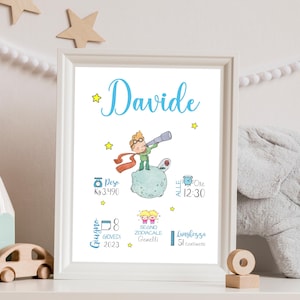 Quadro Nascita mod. Piccolo Principe
