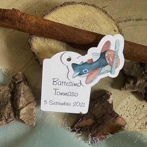 Bigliettini per bomboniera doppi mod. Aeroplanino