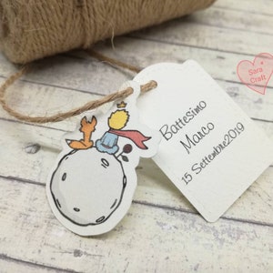 Bigliettini doppi per bomboniere mod. Piccolo Principe