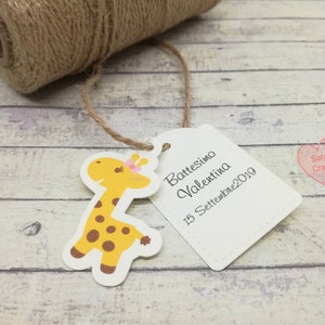 Bigliettini per bomboniere mod. Giraffa gialla