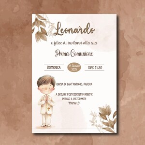 Invito digitale mod. Prima Comunione ISTRUZIONI X DOWNLOAD in DESCRIZIONE articolo