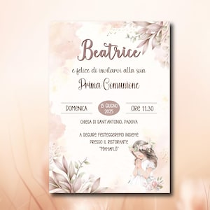 Invito digitale mod. Prima Comunione ISTRUZIONI X DOWNLOAD in DESCRIZIONE articolo