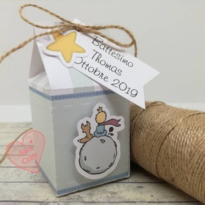 10 Scatole portaconfetti mod. Milk box Piccolo Principe