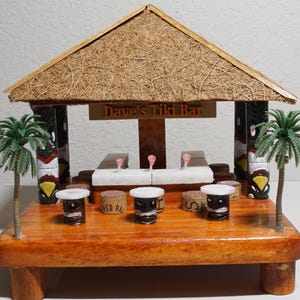 Miniature Tiki Bar for collectables and shelf Display