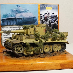 Pro Built 1/35 scale FURY  German Tiger Tank Model Display from the movie&quot;FURY&quot;