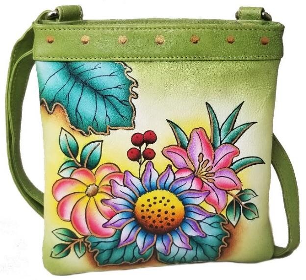 Anuschka Dolphin World Hand-Painted Leather Crossbody Bag, Best Price and  Reviews