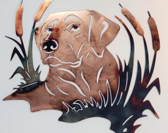 Yellow Lab Home Decor Metal Wall Art