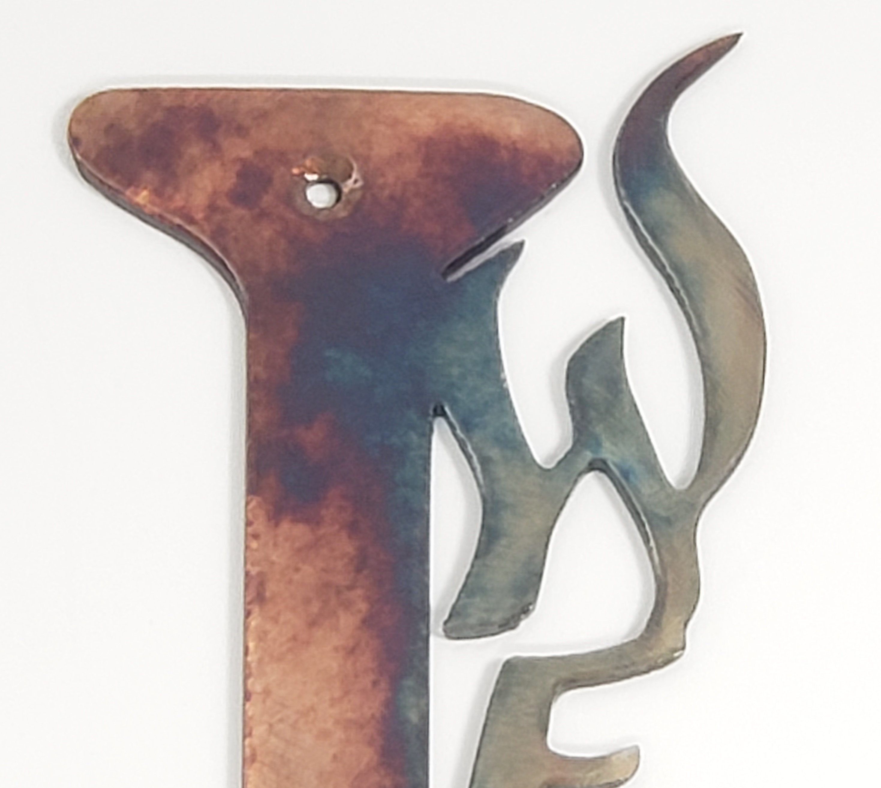 Canoe Paddle Trout Metal Wall Art - Metal Decor Studios