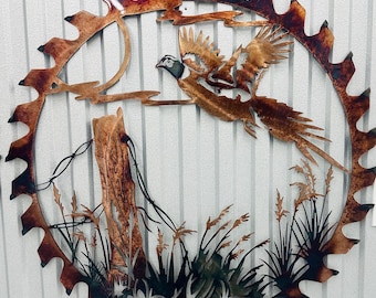 Flushed Pheasant Sawblade Cut Out