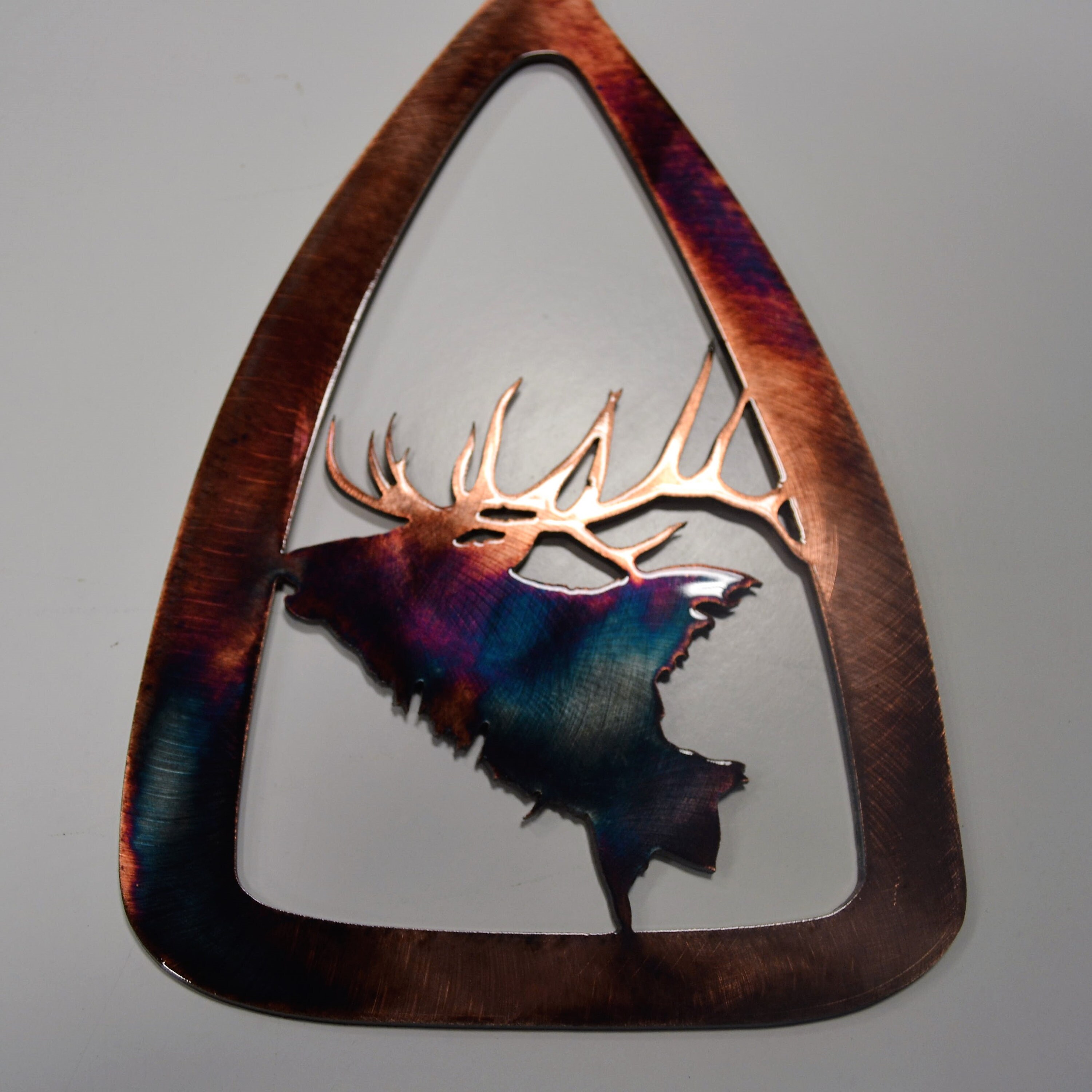 Canoe Paddle Elk Bugle  Northwoods Metal Wall Art