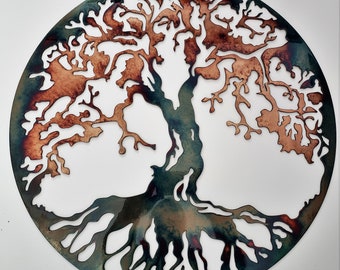 Tree of Life Spiritual Home Decor Metal Wall Art